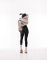 Topshop Petite high waisted legging in black Черный, 34 - фото #2