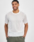 Фото #3 товара Men's Sheer Crewneck T-Shirt, Created for Macy's
