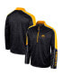 Фото #1 товара Men's Black Iowa Hawkeyes Marled Half-Zip Jacket