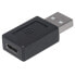 Фото #8 товара Manhattan USB-C to USB-A Adapter - Female to Male - 480 Mbps (USB 2.0) - Hi-Speed USB - Black - Lifetime Warranty - Polybag - USB A - USB C - Black
