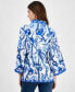 Фото #2 товара Women's Printed Reversible Open-Front Kimono, Created for Macy's