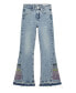 ფოტო #1 პროდუქტის Big Girl Stretch Denim Flare Rhinestone Jeans