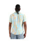 ფოტო #2 პროდუქტის Men's EcoLiva Sky Blue & Orange Pastel Tie Dye Shirt