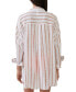 Фото #2 товара Women's Striped Swing Beach Cover Up Shirt