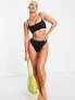 Фото #3 товара South Beach exclusive mix and match crinkle high waist bikini bottom in black