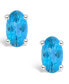 ფოტო #6 პროდუქტის Blue Topaz (1/2 ct. t.w.) Stud Earrings in 14K White Gold or 14K Gold