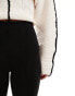 & Other Stories stretch high waist wide leg trousers with zip details in black Черный, 38 - фото #3