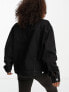 COLLUSION Unisex oversized denim jacket in black