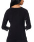 ფოტო #2 პროდუქტის Petite Surplice-Neck Beaded-3/4-Sleeve Faux-Wrap Top