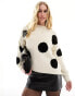 Stradivarius oversized jumper in spot print