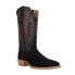Фото #3 товара R. Watson Boots Black Rough Out Wide Square Toe Cowboy Mens Black Casual Boots