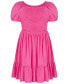 ფოტო #2 პროდუქტის Girls Light Weight Woven Smocked Dress, Created for Macy's