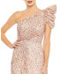 Фото #3 товара Women's Embellished Puff One Shoulder Gown
