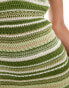 Фото #3 товара JDY Tall knitted stripe dress in khaki