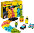 Фото #1 товара LEGO Classic Neon Creative Building Set, Building Blocks Box Set, Construction Toy with Models; Car, Pineapple, Alien, Roller Skates, Figures and More, for Children from 5 Years 11027