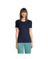 ფოტო #1 პროდუქტის Women's Tall Crew Neck Rib T-shirt