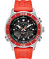 ფოტო #1 პროდუქტის Eco-Drive Men's Promaster Sailhawk Analog-Digital Orange Polyurethane Strap Watch 44mm