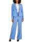 Фото #1 товара Брюки Nipon Boutique женские Асимметричный рюшами Костюм с укороченным пиджаком на одну пуговицу & укороченные брюки с широкими штанинами