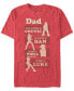 Фото #1 товара Star Wars Men's Dad Is Like Chewie Han Yoda And Luke Short Sleeve T-Shirt