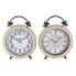 Фото #1 товара Настольные часы DKD Home Decor 25,8 x 8 x 32 cm Натуральный Белый Железо традиционный Деревянный MDF (2 штук)