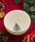 Фото #4 товара Christmas Tree Polka Dot 4 Piece Rice Bowls Set, Service for 4