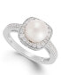 ფოტო #1 პროდუქტის Cultured Freshwater Pearl (8mm) and Diamond (1/4 ct. t.w.) Ring in 14k White Gold