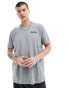 Kavu botanical logo front t-shirt in grey