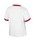 ფოტო #3 პროდუქტის Women's x Wrangler White Distressed Oklahoma Sooners Freehand Ringer T-shirt
