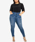 Plus Size Asha Baby Rip Skinny Jean