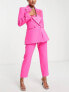 Фото #3 товара ASOS DESIGN Petite tux cigarette trouser in bright pink