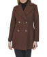 ფოტო #1 პროდუქტის Women's Fine Wool Twill Double Breasted Peacoat