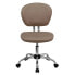 Фото #3 товара Mid-Back Coffee Brown Mesh Swivel Task Chair With Chrome Base