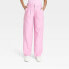 Women's High-Rise Straight Trousers - A New Day Pink 2