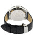 Men's Giromondo Swiss Quartz Black Leather Strap Watch 42mm