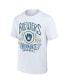 Фото #3 товара Men's Darius Rucker Collection by White Milwaukee Brewers Distressed Rock T-shirt