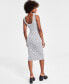 Фото #2 товара Women's Printed Scoop-Neck Sleeveless Jersey Dress, Created for Macy's