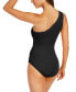 Фото #2 товара Embellished One-Shoulder Underwire One-Piece Swimsuit