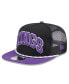 Men's Black/Purple Sacramento Kings Throwback Team Arch Golfer Snapback Hat