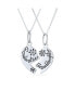 ფოტო #1 პროდუქტის Split Heart Break Apart Puzzle Gift Engrave Word Grandmother Granddaughter Pendant Necklace For Grandma Sterling Silver