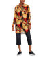 Фото #1 товара Women's Print-Blocked Button-Down Relaxed Tunic