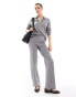 Фото #1 товара Object wide leg knitted trouser co-ord in grey