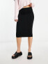 Фото #3 товара ASOS DESIGN jersey pencil midi skirt in black