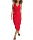 Women's Faux-Wrap Midi Dress