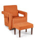Фото #2 товара Modern Berber Fleece Single Sofa Chair Ottoman & Waist Pillow
