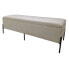 Bench DKD Home Decor Black Cream Metal 140 x 40 x 45 cm