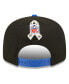 Фото #2 товара Men's Black, Blue Los Angeles Rams 2022 Salute To Service 9FIFTY Snapback Hat