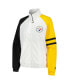 Women's White Pittsburgh Steelers Curve Ball Raglan Full-Zip Track Jacket