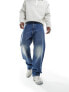 Фото #3 товара Weekday Galaxy baggy fit straight leg jeans in blue era
