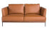 2-Sitzer-Sofa in Leder mit Stahlbeinen
