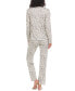 Erica Lace-Trim Printed Knit Pajama Set